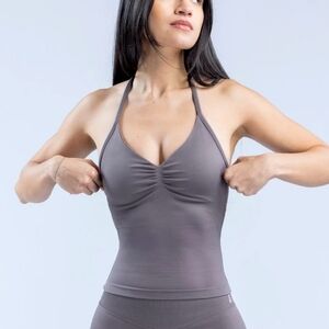 NWOT Dfyne Impact Longline Strappy Top - Truffle, size XS